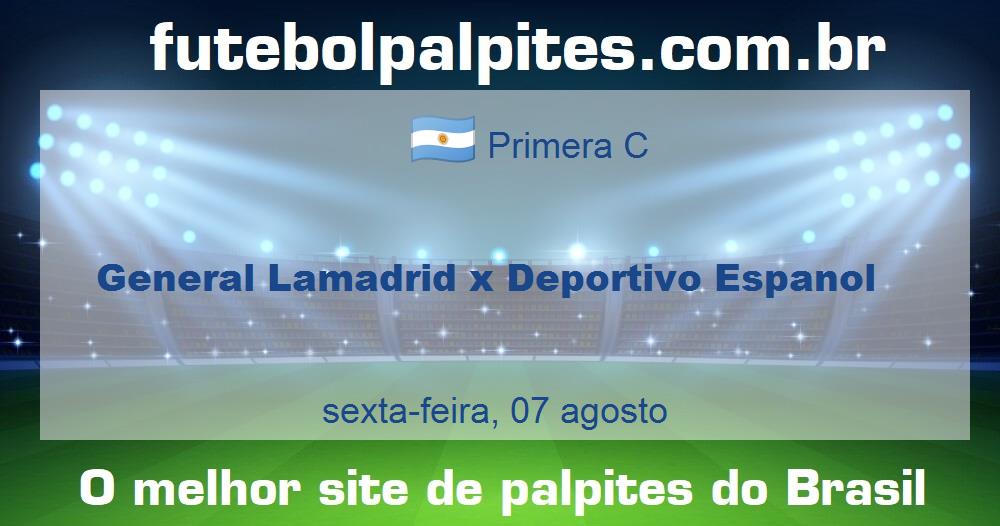 General Lamadrid x Deportivo Espanol General Lamadrid x Deportivo Espanol