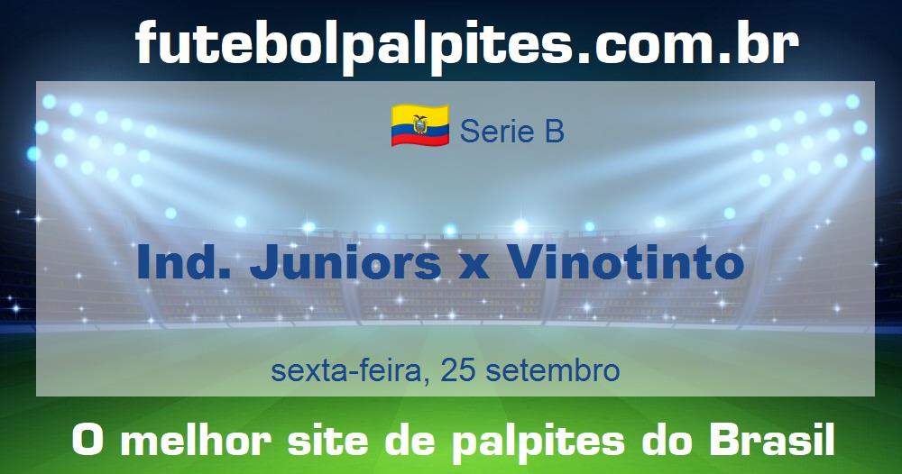 Ind. Juniors x Vinotinto Ind. Juniors x Vinotinto