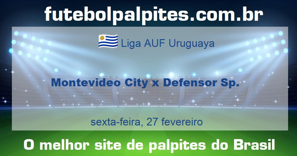 Montevideo City x Defensor Sp. Montevideo City x Defensor Sp.