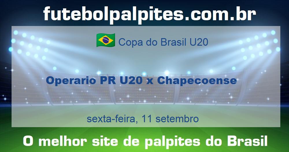 Operario PR U20 x Chapecoense Operario PR U20 x Chapecoense