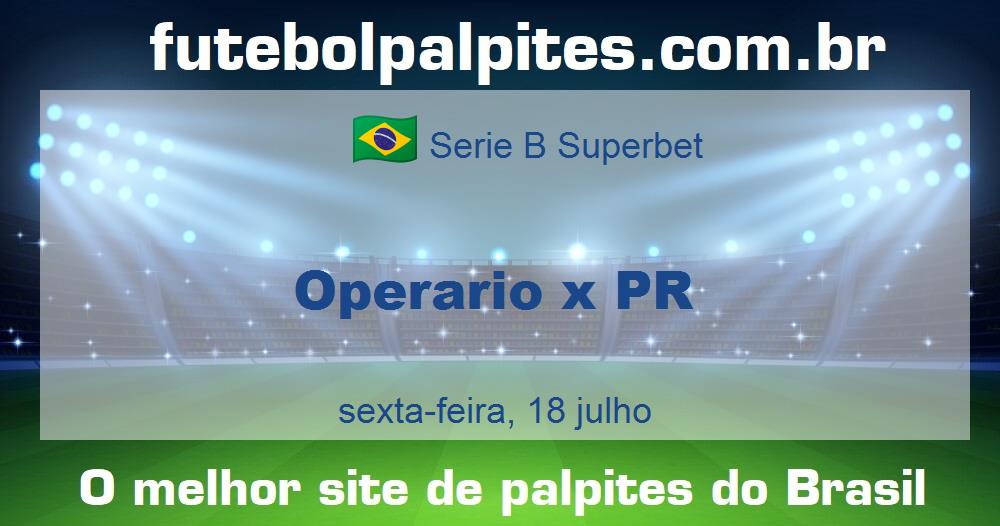Operario x PR Operario x PR