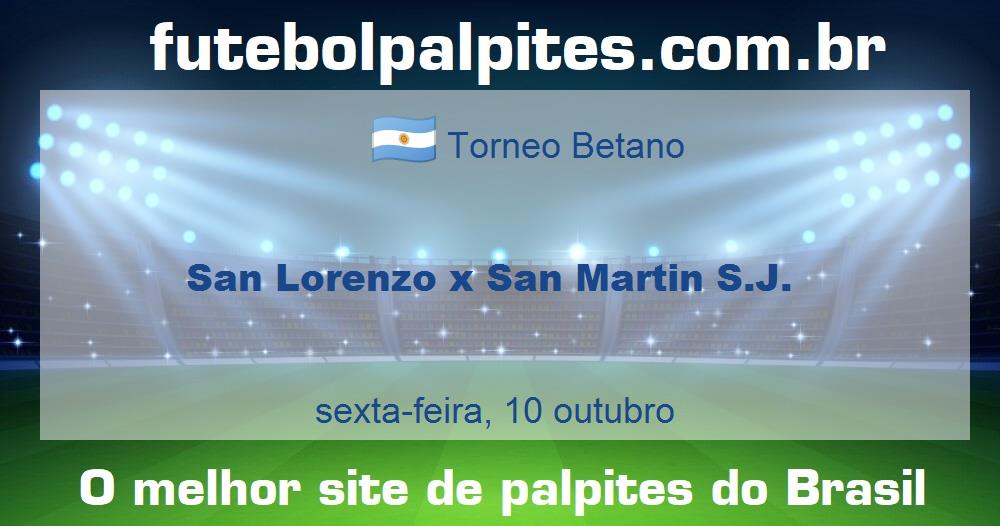 San Lorenzo x San Martin S.J. San Lorenzo x San Martin S.J.
