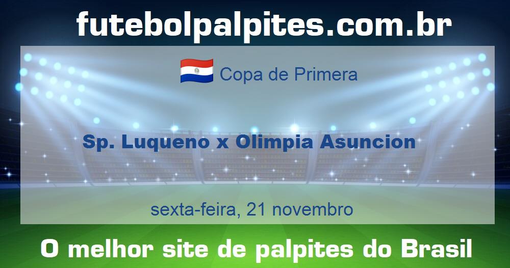 Sp. Luqueno x Olimpia Asuncion