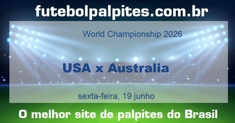 USA x Australia USA x Australia