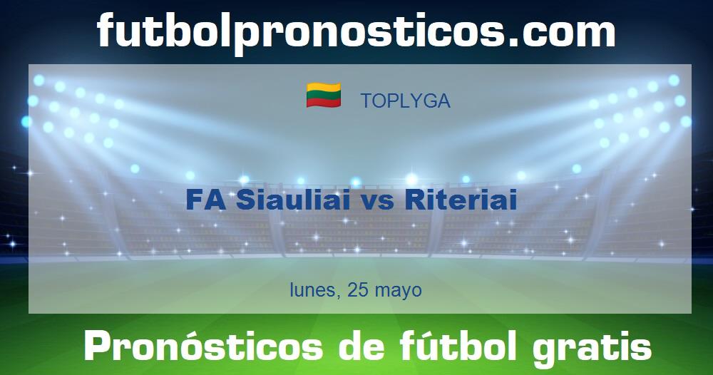 FA Siauliai vs Riteriai FA Siauliai vs Riteriai