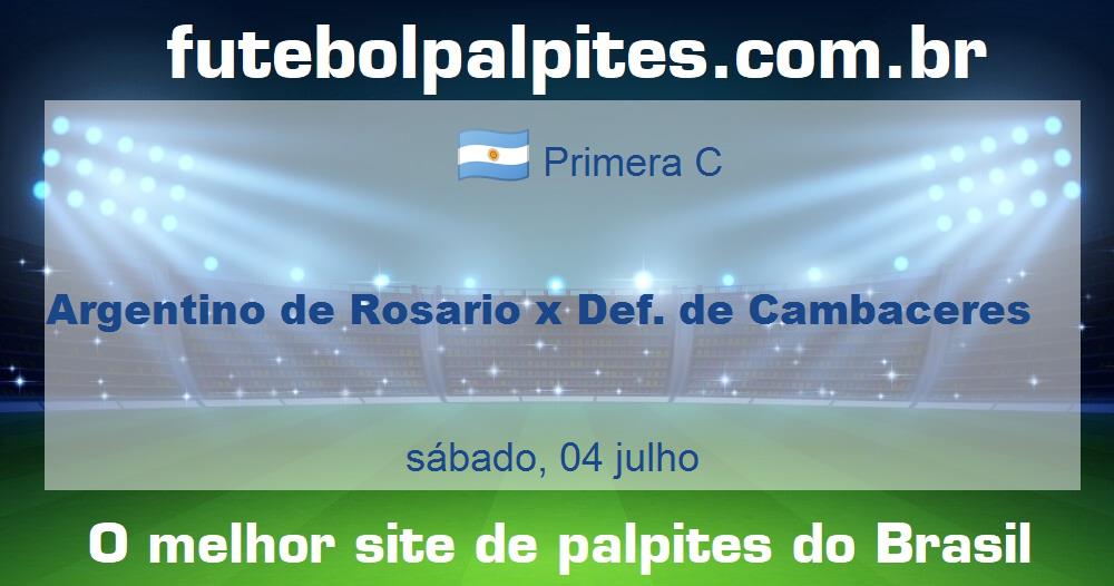 Argentino de Rosario x Def. de Cambaceres Argentino de Rosario x Def. de Cambaceres