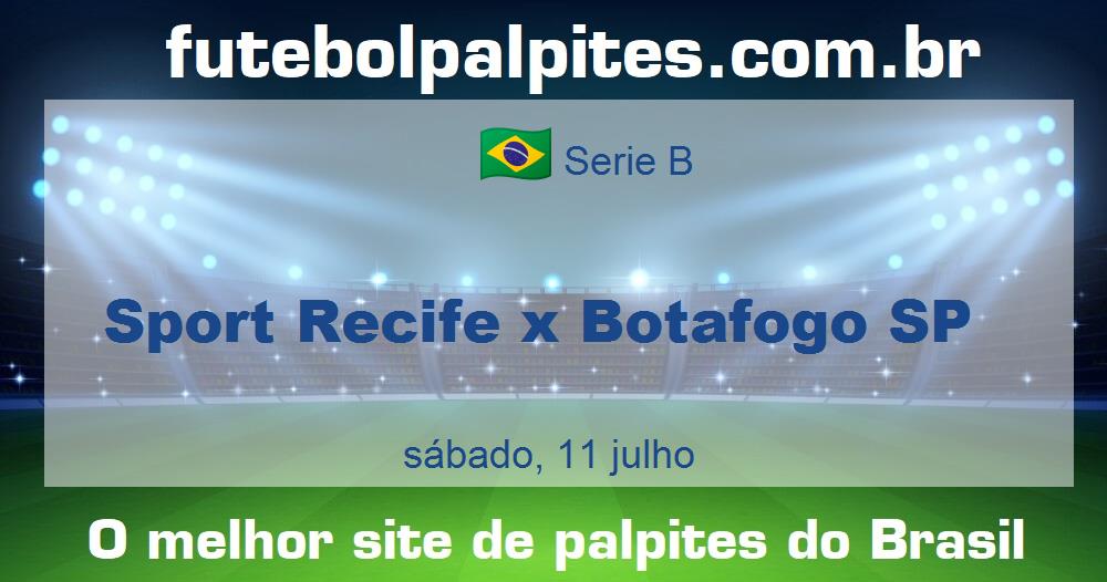 Sport Recife x Botafogo SP Sport Recife x Botafogo SP