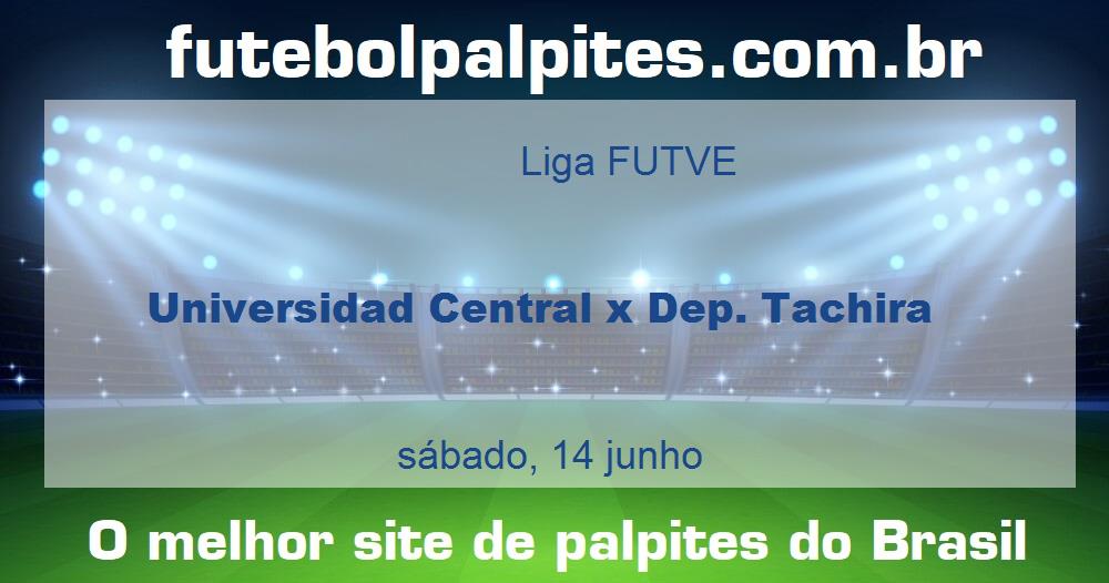Universidad Central x Dep. Tachira Universidad Central x Dep. Tachira