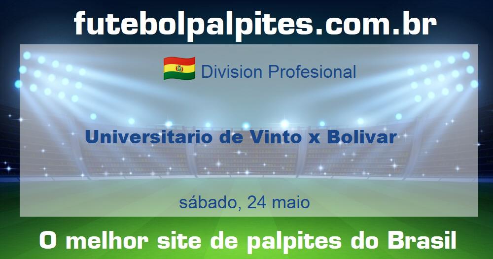 Universitario de Vinto x Bolivar Universitario de Vinto x Bolivar