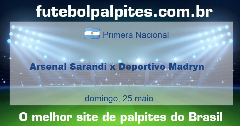 Arsenal Sarandi x Deportivo Madryn Arsenal Sarandi x Deportivo Madryn