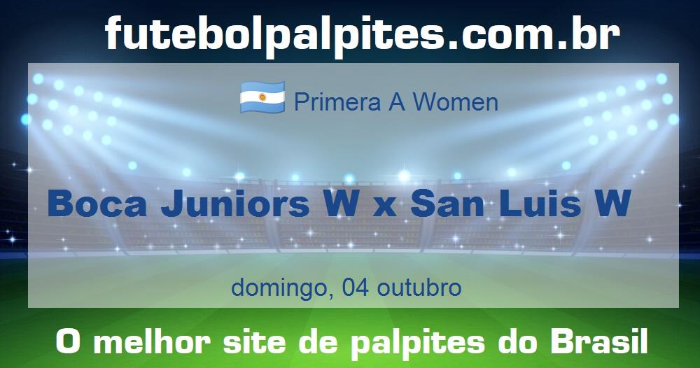 Boca Juniors W x San Luis W Boca Juniors W x San Luis W