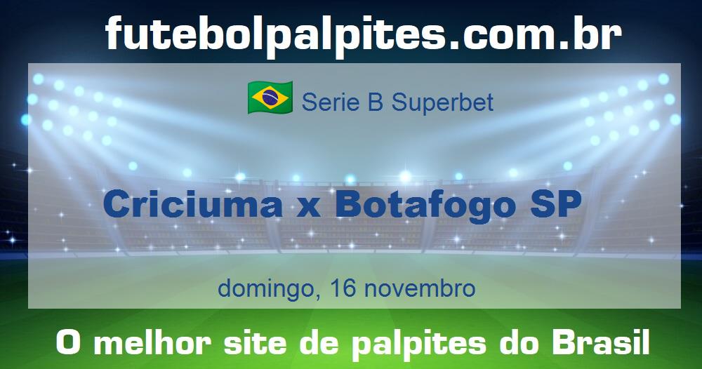 Criciuma x Botafogo SP Criciuma x Botafogo SP
