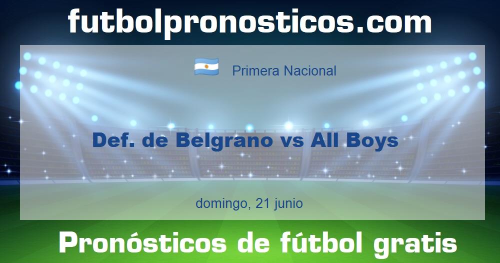 Def. de Belgrano vs All Boys
