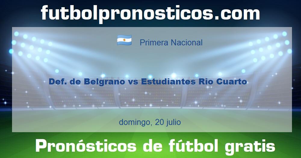 Def. de Belgrano vs Estudiantes Rio Cuarto Def. de Belgrano vs Estudiantes Rio Cuarto