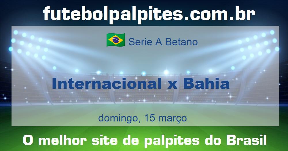 Internacional x Bahia