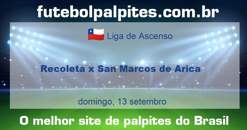 Recoleta x San Marcos de Arica Recoleta x San Marcos de Arica