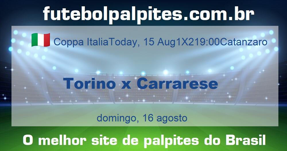 Torino x Carrarese Torino x Carrarese