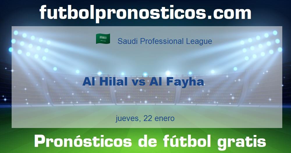 Al Hilal vs Al Fayha