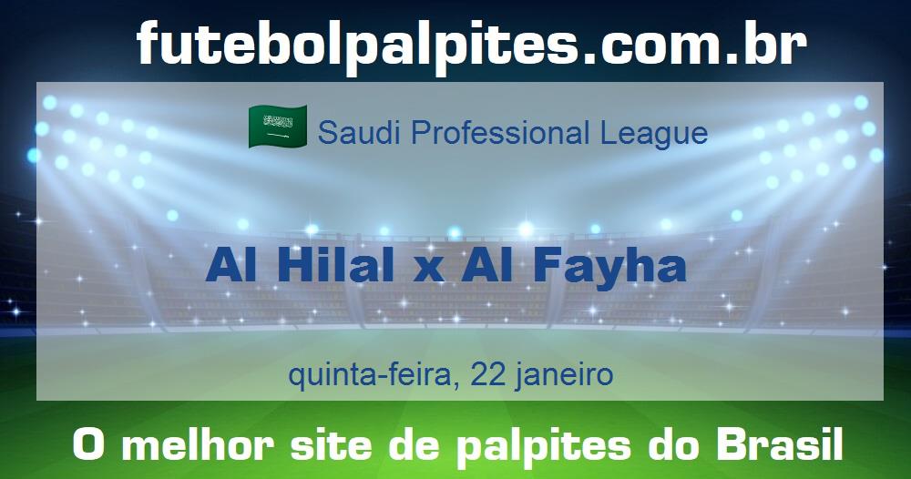 Al Hilal x Al Fayha
