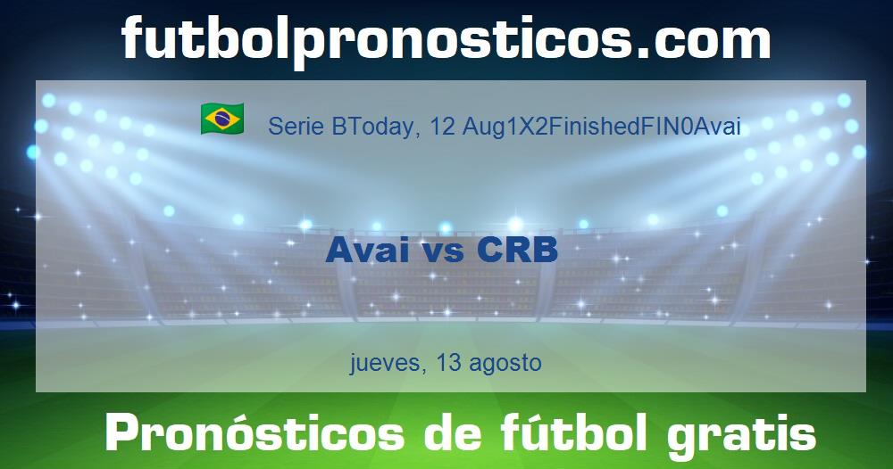 Avai vs CRB Avai vs CRB