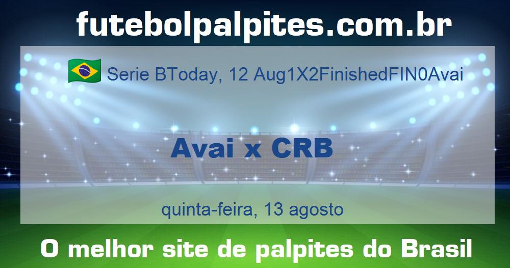Avai x CRB Avai x CRB
