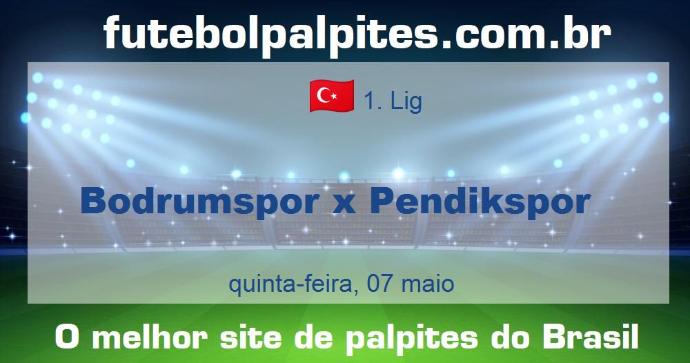 Bodrumspor x Pendikspor