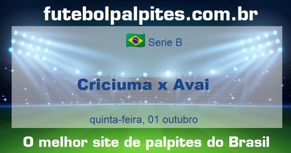 Criciuma x Avai Criciuma x Avai
