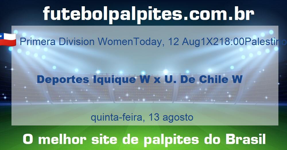 Deportes Iquique W x U. De Chile W Deportes Iquique W x U. De Chile W
