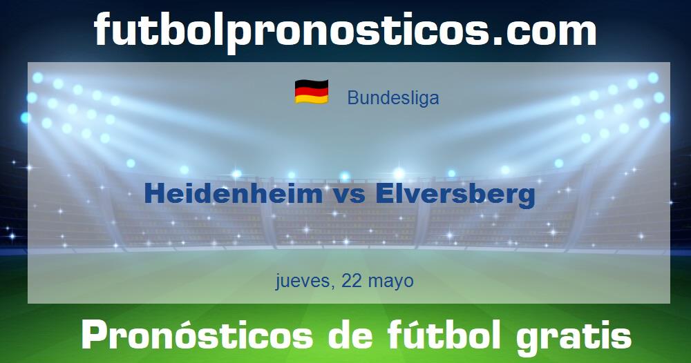 Heidenheim vs Elversberg Heidenheim vs Elversberg