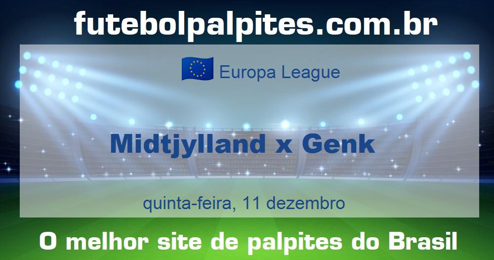 Midtjylland x Genk Midtjylland x Genk