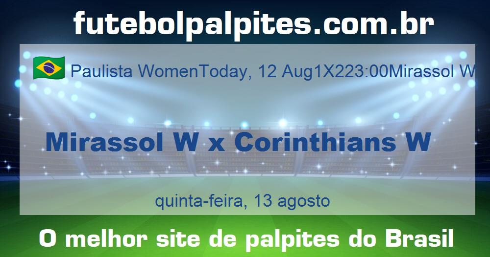 Mirassol W x Corinthians W