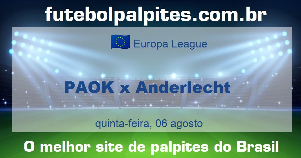 PAOK x Anderlecht PAOK x Anderlecht
