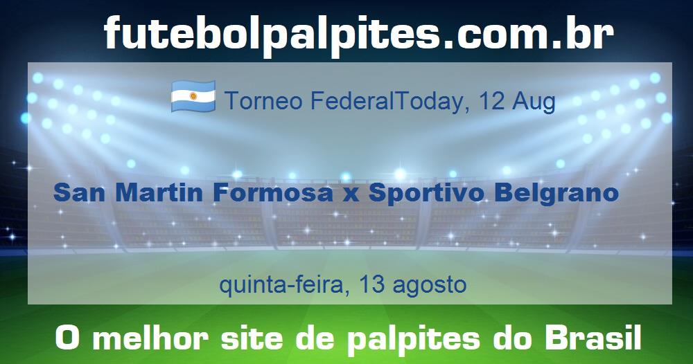 San Martin Formosa x Sportivo Belgrano San Martin Formosa x Sportivo Belgrano