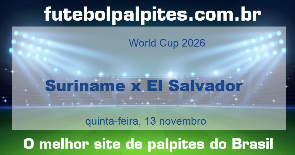 Suriname x El Salvador Suriname x El Salvador