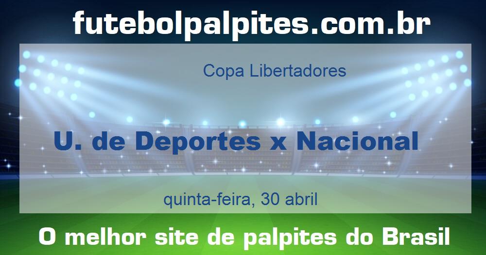 U. de Deportes x Nacional