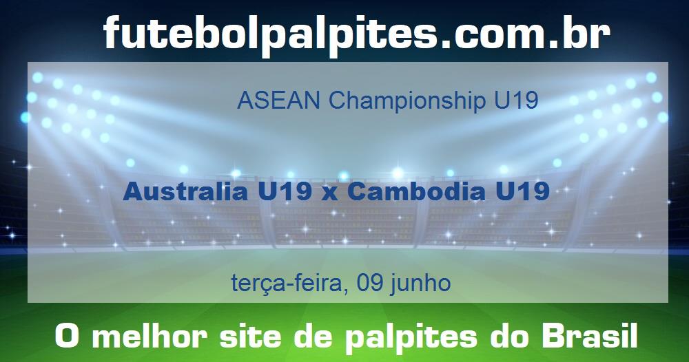 Australia U19 x Cambodia U19 Australia U19 x Cambodia U19