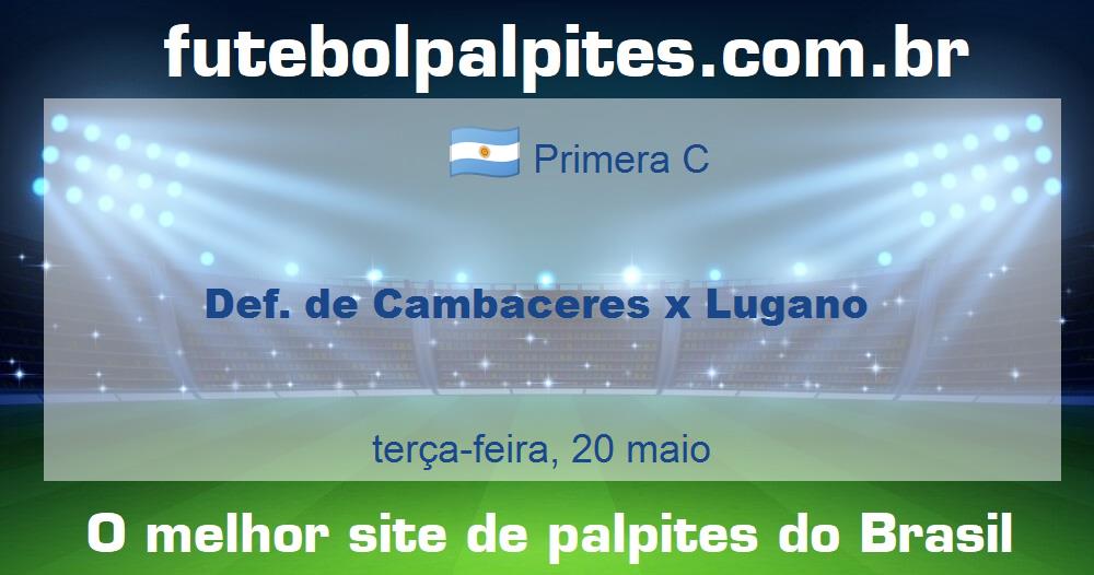 Def. de Cambaceres x Lugano Def. de Cambaceres x Lugano