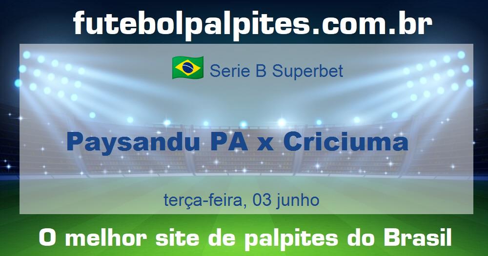 Paysandu PA x Criciuma Paysandu PA x Criciuma