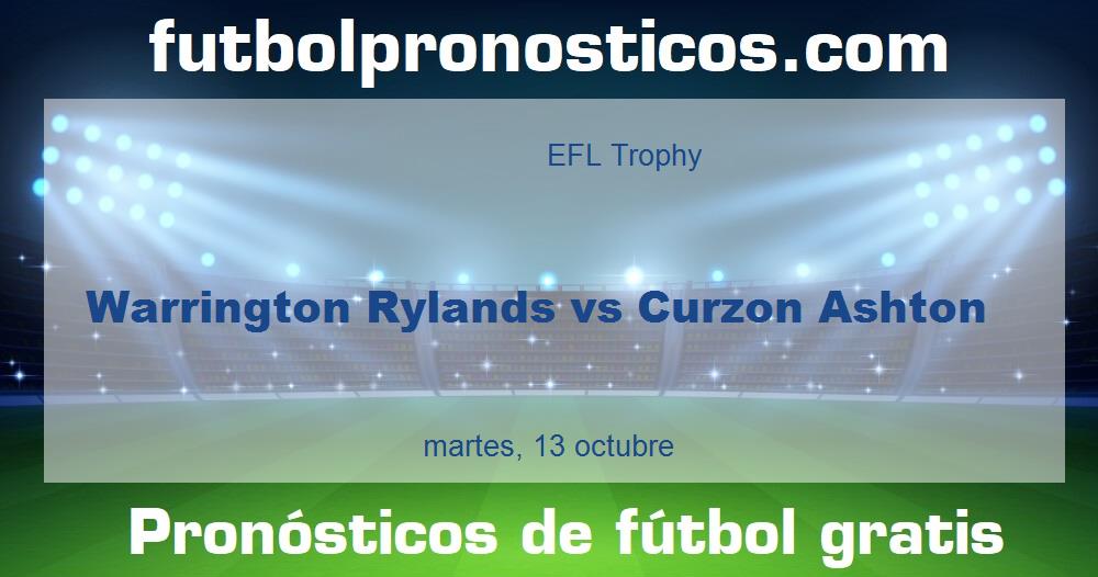 Warrington Rylands vs Curzon Ashton Warrington Rylands vs Curzon Ashton