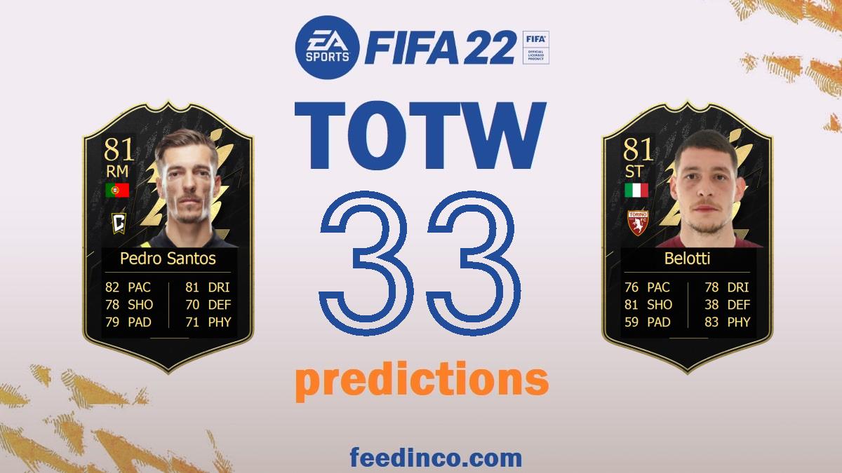 TOTW 33 Predictions - FIFA 22 | FUT Team of the Week
