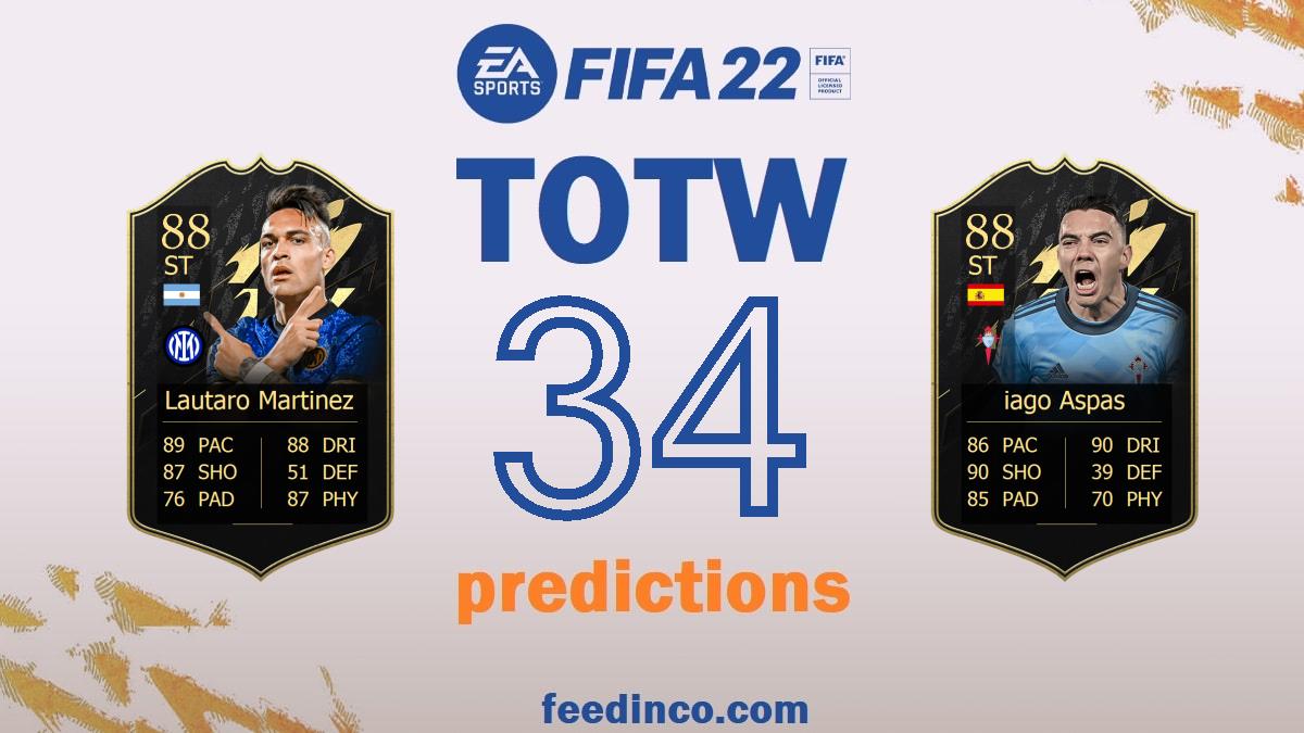 TOTW 34 Predictions - FIFA 22 | FUT Team of the Week
