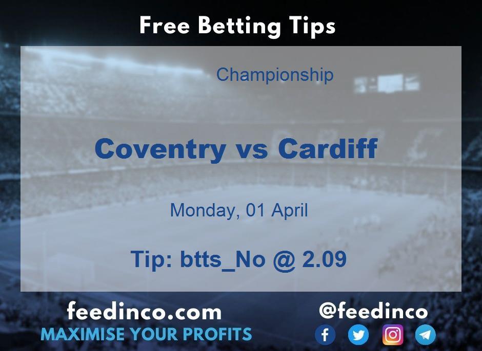 Coventry vs Cardiff Prediction