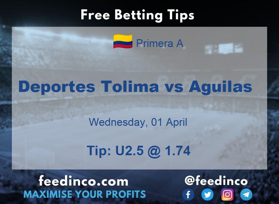 Deportes Tolima vs Aguilas Prediction
