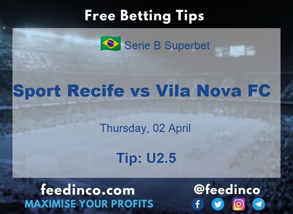 Sport Recife vs Vila Nova FC Prediction Sport Recife vs Vila Nova FC Prediction