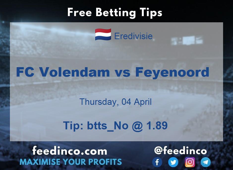 FC Volendam vs Feyenoord Prediction