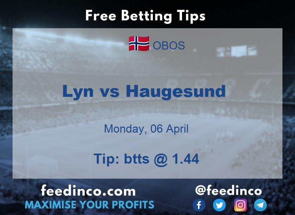 Lyn vs Haugesund Prediction