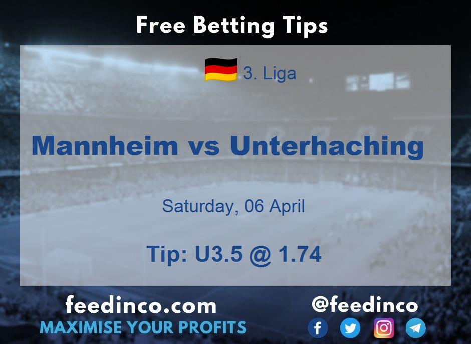 Mannheim vs Unterhaching Prediction