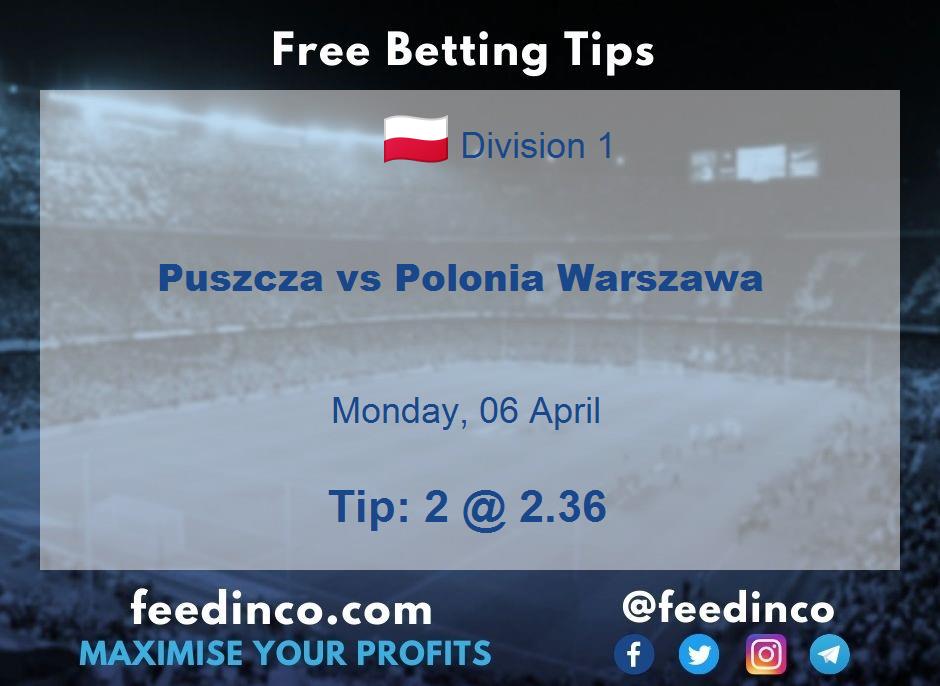 Puszcza vs Polonia Warszawa Prediction Puszcza vs Polonia Warszawa Prediction