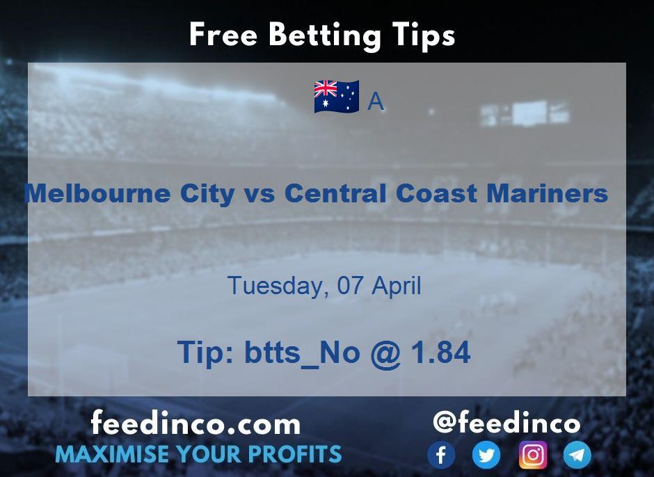 Melbourne City vs Central Coast Mariners Prediction