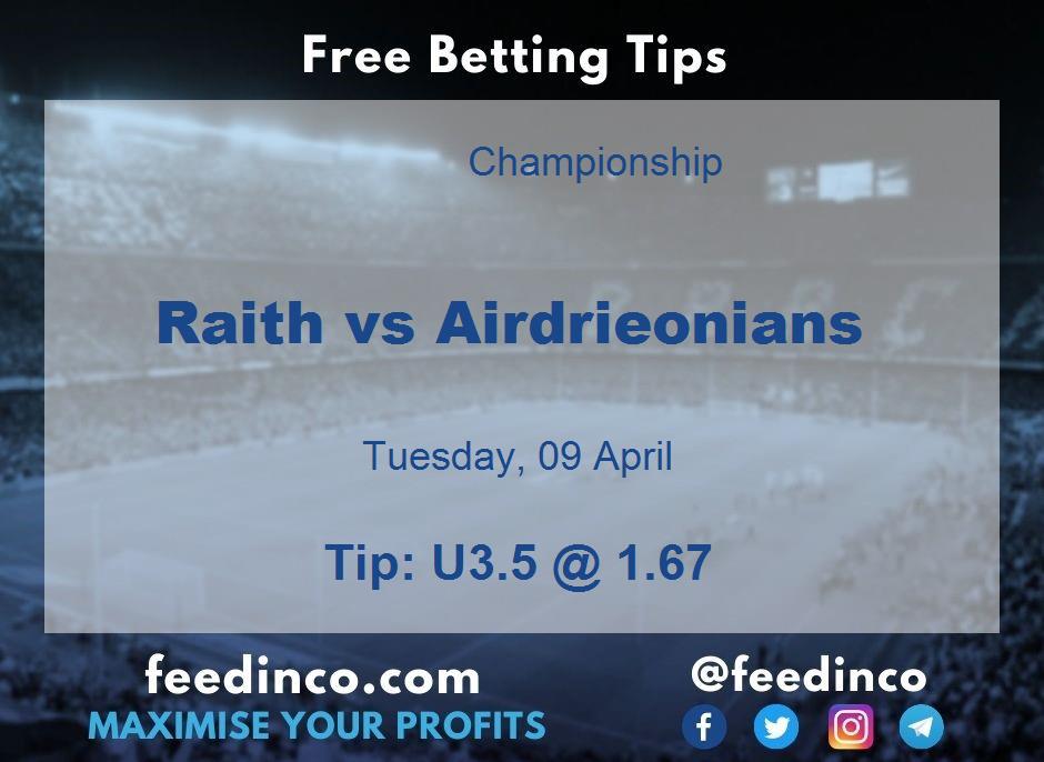 Raith vs Airdrieonians Prediction